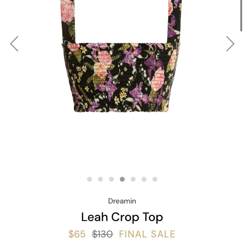 Agua bendita Leah Floral Black Crop
BOUTIQUE
Top